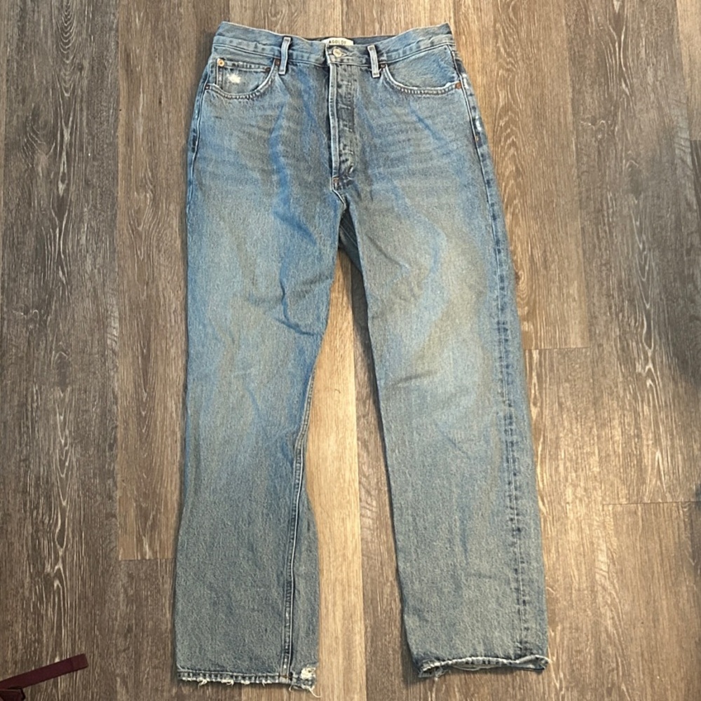 Agolde Light Blue Straight Jeans